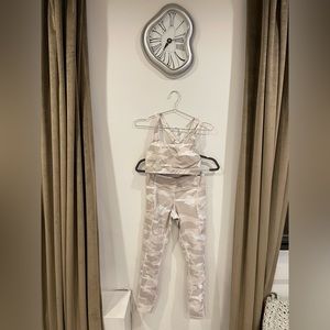 Athleta Camo Leggings & Sports Bra
